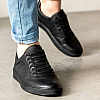 Кеды мужские кожаные 4S 581934 Черные