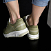 Кросівки жіночі шкіряні 4S 582011 Зелені фото 2