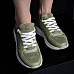 Кросівки жіночі шкіряні 4S 582011 Зелені фото 4