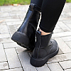 Ботинки женские кожаные  584431 Черные