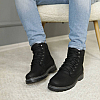 Ботинки зимние кожаные мех 584518 Черные
