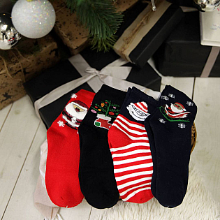 Жіночі новорічні шкарпетки 584657 Шугуан (4 пари) фото 2