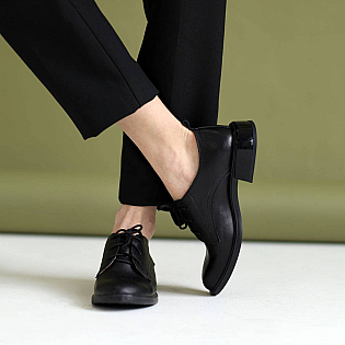 Туфли женские кожаные 4S 585047 Черные фото 1