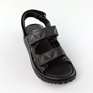 Сандалі жіночі шкіряні 585864 Чорні розпродаж фото 2