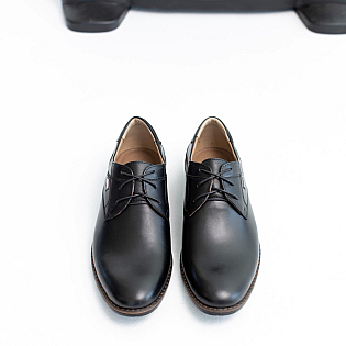 Туфли мужские кожаные классические 586467 Черные фото 2