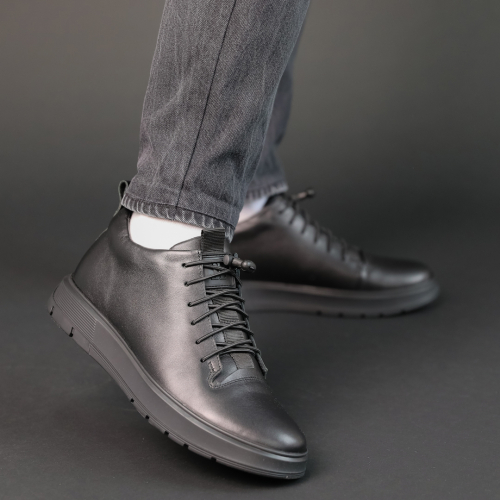 Черевики шкіряні байка 587108 Чорні