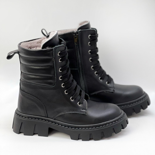 Черевики зимові дитячі хутро 587170 Чорні