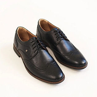 Туфли мужские кожаные классические 586498 Черные фото 1