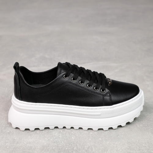 Кеди жіночі шкіряні 588027 Чорні розпродаж