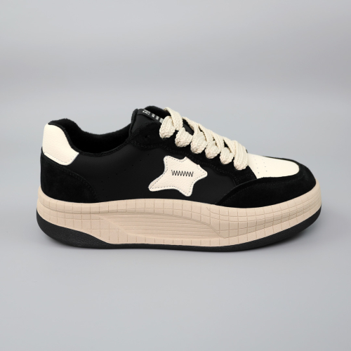 Кеди жіночі шкіряні утепленні 588499 Чорні