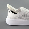 Кеди жіночі шкіряні літні перфорація 582938 Білі