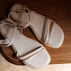 Сандали женские кожаные 588942 Бежевые распродажа