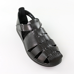 Сандалі чоловічі шкіряні 589065 Чорні розпродаж фото 2