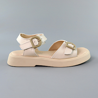 Сандалі жіночі шкіряні 589023 Бежеві розпродаж фото 1