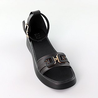 Сандалі жіночі шкіряні з закритою пятою 589081 Чорний розпродаж фото 2