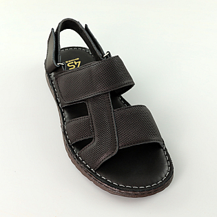 Сандалі чоловічі шкіряні 589171 Чорні розпродаж фото 2