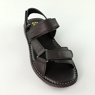 Сандалі чоловічі шкіряні 589172 Чорні розпродаж фото 2