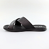 Шльопанці чоловічі шкіряні 583373 Чорні розпродаж