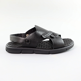 Сандалі чоловічі шкіряні 589185 Чорні розпродаж фото 1