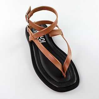 Сандали женские кожаные 589210 Коричневые распродажа фото 2