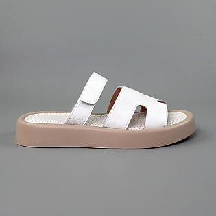 Шльопанці жіночі шкіряні 589295 Білі фото 1 Шльопанці жіночі шкіряні 589295 Білі фото 1