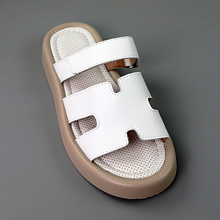 Шльопанці жіночі шкіряні 589295 Білі фото 2 Шльопанці жіночі шкіряні 589295 Білі фото 2