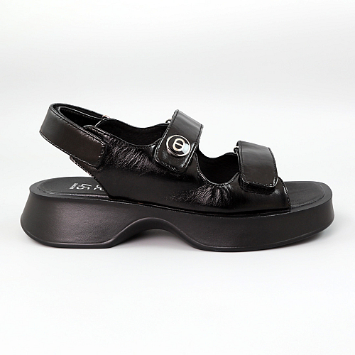 Сандали женские кожаные 589211 Черные распродажа