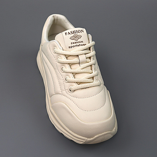 Кросівки жіночі шкіряні 589497 Молочні розпродаж фото 2