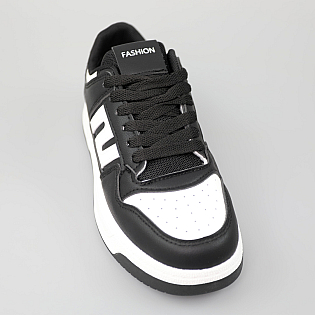 Кеди жіночі 589531 Чорно-білі розпродаж фото 2