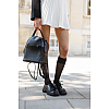 Лофери жіночі на тракторній підошві 589503 Чорні
