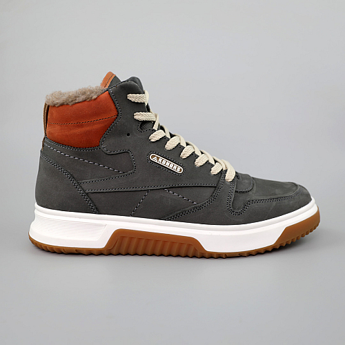 Ботинки мужские зимние кожаные 589604 Серые