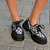 Туфлі жіночі 589648 Чорні сірі розпродаж