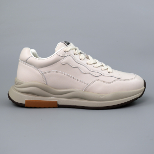 Кроссовки женские кожаные 589920 Бежевые распродажа