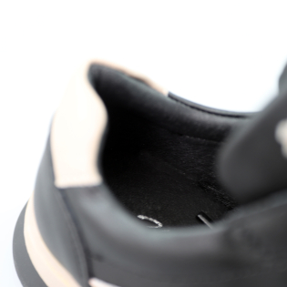 Кроссовки женские кожаные 589915 Черные бежевые распродажа фото 2