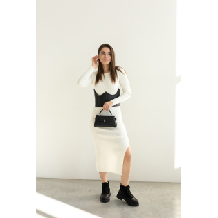 Ботинки женские кожаные мех 589747 Черные распродажа фото 2