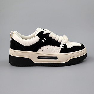 Кеди жіночі шкіряні 590222 Чорно-білі розпродаж фото 1