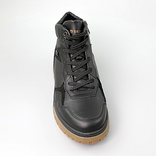 Черевики чоловічі шкіряні хутро 590338 Чорні фото 2