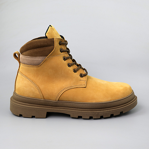 Ботинки мужские кожаные мех 590344 Рыжие