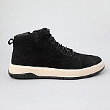 Кеды мужские кожаные мех 590340 Черные