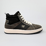 Кеды мужские замшевые мех 590560 Хаки черные