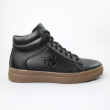 Кеди чоловічі шкіряні хутро 590194 Чорні