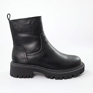 Челсі жіночі шкіряні хутро 590783 Чорні фото 1