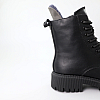 Ботинки женские кожаные мех 590817 Черные