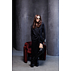 Ботфорты женские кожаные байка мех 590415 Черные