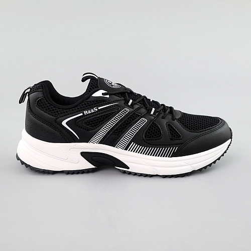 Кроссовки мужские сетка 591848 Черно-белые