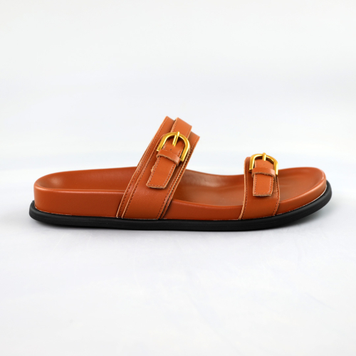 Шлепанцы женские 591902 Рыжие распродажа