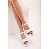 Сандали женские кожа 591872 Белые