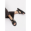 Сандали женские кожа 591865 Черные распродажа