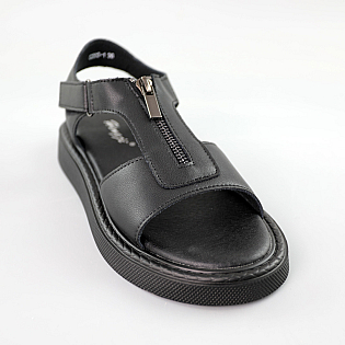 Сандали женские кожа 591865 Черные распродажа фото 2