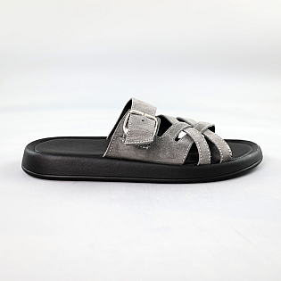 Шльопанці жіночі замш 591965 Сірі розпродаж фото 1